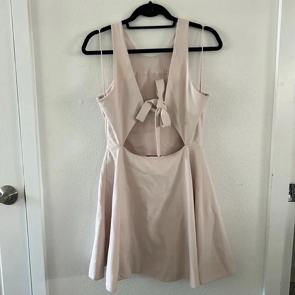 Elizabeth and James Blush tie back mini dress - Picture 7 of 11